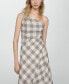 Фото #1 товара Women's Checkered Asymmetrical Dress