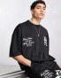 Фото #1 товара ASOS Dark Future co-ord oversized t-shirt with gothic text print and embroidery in black