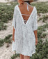 ფოტო #3 პროდუქტის Women's Plunging-V Palm Mini Cover-Up