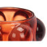 Candleholder Microbeads Orange Crystal 8,4 x 9 x 8,4 cm (12 Units)