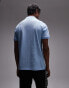 Lacoste slim fit logo pique polo in light blue