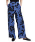 ფოტო #1 პროდუქტის Women's Printed Wide-Leg Pull-On Pants