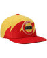 Men's Gold and Red Houston Rockets Hardwood Classics Sharktooth Snapback Hat gold, red - фото #4