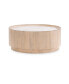Фото #1 товара Biscayne 40" Wood with Travertine Top Round Cocktail Table