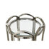 Фото #2 товара Вспомогательный стол DKD Home Decor Стеклянный Серебристый Металл 40 x 40 x 110 cm