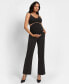 Фото #3 товара Women's Over Bump Boot Cut Maternity Trousers