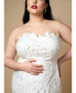 ფოტო #2 პროდუქტის Plus Size Wisteria Lace Midi Bodycon Dress