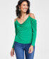 Фото #5 товара Petite Chain-Strap Off-The-Shoulder Top, Created for Macy's