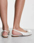 Фото #6 товара ASOS DESIGN Lovable 3D Rose slingback ballet flats in ivory