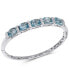 ფოტო #1 პროდუქტის Blue Topaz (14 ct. t.w.) & Diamond (1/8 ct. t.w.) Bangle Bracelet in Sterling Silver