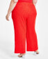 Trendy Plus Size Textured Pull-On Pants