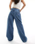 Фото #3 товара Polo Ralph Lauren Sport Capsule wide leg jeans in mid blue wash