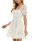 Juniors' Embroidered-Eyelet Square-Neck Dress