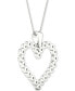 ფოტო #4 პროდუქტის Lab-Created Diamond Open Heart 18" Pendant Necklace (1/2 ct. t.w.) in Sterling Silver