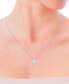 Фото #2 товара Macy's diamond Sunburst 18" Pendant Necklace (1/2 ct. t.w.) in 10k White Gold