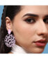 ფოტო #2 პროდუქტის Women's Pink Butterfly Filigree Drop Earrings