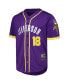 Фото #3 товара Men's Justin Jefferson Purple Minnesota Vikings Mesh Baseball Button-Up T-shirt