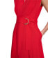 ფოტო #4 პროდუქტის Women's Belted Cotton Midi A-Line Dress