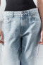 Zw collection wide-leg high-waist jeans with rhinestones