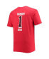 Фото #4 товара Men's Red Tampa Bay Buccaneers Big and Tall #1 Dad 2-Hit T-shirt