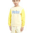 Фото #2 товара Puma X Tiny Colourblocked Crew Neck Sweatshirt Youth Boys Yellow 534812-41