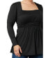 ფოტო #2 პროდუქტის Plus Size Delilah Long Sleeve Top