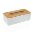 Фото #1 товара Коробка для салфеток Versa Бамбук полипропилен 13,1 x 8,6 x 26,1 cm Белый