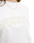 4th & Reckless crochet logo oversized t-shirt in white