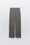 Фото #1 товара Струящиеся брюки из рельефной ткани с широкими штанинами ZARA