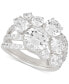 Фото #1 товара Cubic Zirconia Cluster Statement Ring in Sterling Silver