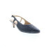 Фото #2 товара Trotters Kalen T2008-400 Womens Blue Wide Leather Slingback Heels Shoes