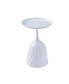Фото #6 товара White Wine Cup Metal Side Table, Small Sofa Table, Round White Nightstand