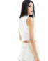 Edited high neck ribbed top in cream 40 - фото #4