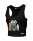 ფოტო #3 პროდუქტის Women's Black Star Wars Chewbacca Tri-Blend Cropped Racerback Tank Top