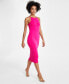 ფოტო #3 პროდუქტის Women's Bungee-Strap Bodycon Midi Dress, Created for Macy's