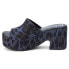 Фото #3 товара BEACH by Matisse Terry Leopard Platform Clog Womens Blue Casual Sandals TERRY-5