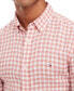 Фото #3 товара Men's Slim-Fit Gingham Check Button-Down Linen Shirt