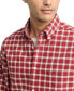 ფოტო #3 პროდუქტის Men's Slim Fit Blur Check Long Sleeve Button-Down Oxford Shirt