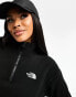 The North Face Glacier 100 cropped 1/4 zip fleece in black