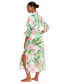 Фото #3 товара Women's Cotton Floral-Print Cover-Up Dress