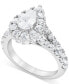 ფოტო #4 პროდუქტის Diamond Pear Halo Bridal Set (4 ct. t.w.) in 14k White Gold