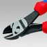 Knipex TwinForce® Hochleistungs-Seitenschneider mit Öffnungsfeder schwarz atramentiert, mit Mehrkomponenten-Hüllen 180 mm 73 72 180 F