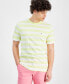 Men's Textured Stripe T-Shirt Tulip Yell, L - фото #1