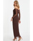 ფოტო #3 პროდუქტის Women's Mesh Bardot Maxi Dress