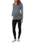 Фото #3 товара Women's Softwear with Stretch Maternity Long Sleeve Ballet Neck Top