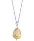 ფოტო #2 პროდუქტის Cultured Golden South Sea Baroque Pearl (8 - 11mm) 18" Pendant Necklace in Sterling Silver (Also in Cultured Tahitian Baroque Pearl)