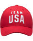 ფოტო #3 პროდუქტის Big Boys Red Team USA New Logo Solid Structured Adjustable Snapback Hat