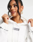 Фото #4 товара The Couture Club lounge gothic ribbed crop hoody in white co-ord