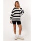 Фото #6 товара Women's Karra Oversized Stripe Sweatshirt