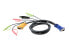 ATEN USB KVM Cable 3m - 3 m - VGA - Black - HD-15 - USB A - 2 x 3.5mm - HDB-15 - 2 x 3.5mm - Male